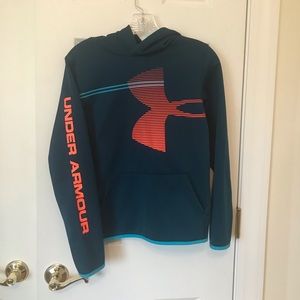 ECU Under Armour Hoodie Youth XL, Deceit Teal
